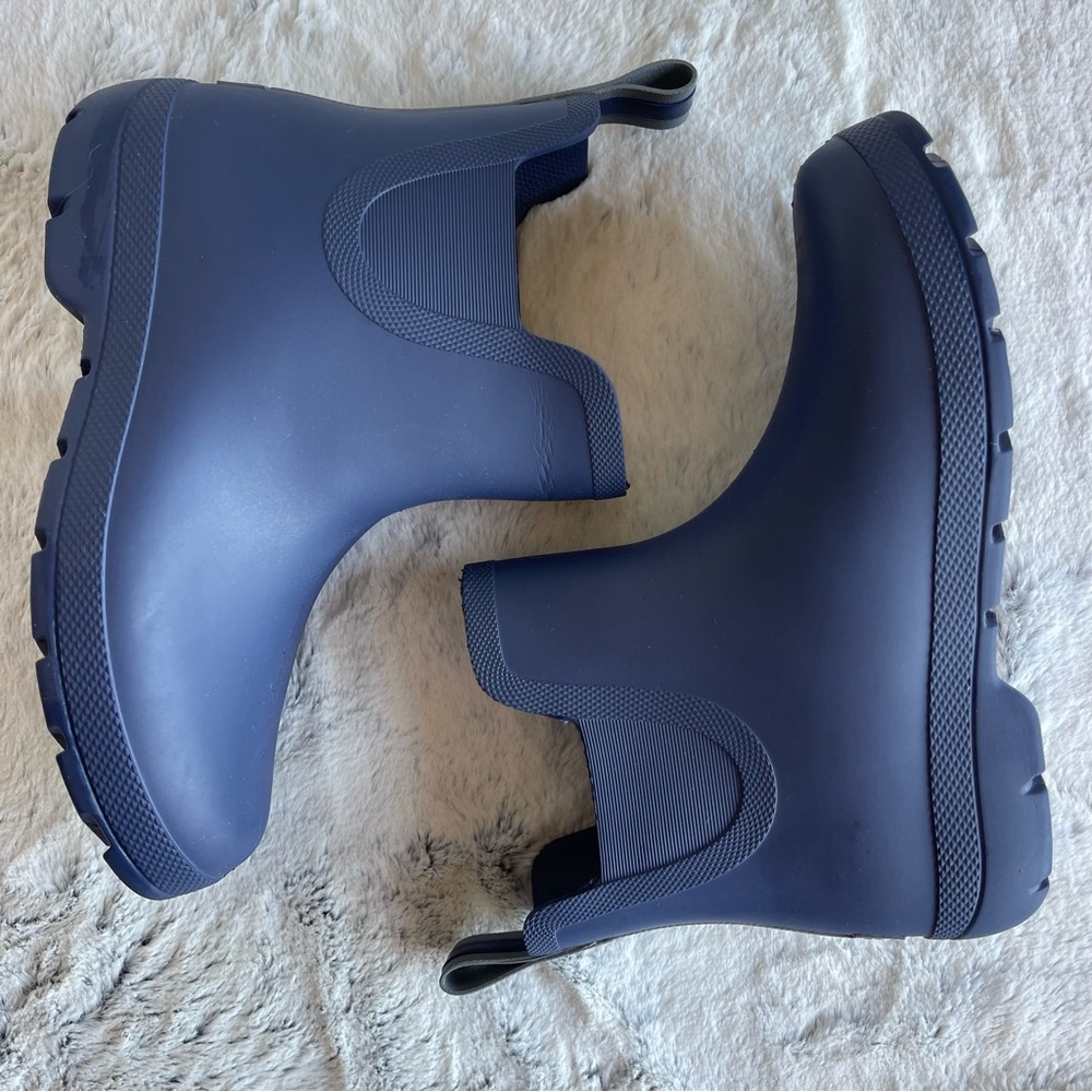 Women’s Chelsea Ankle Rain Boots Blue Navy Size 6 - Picture 10 of 13